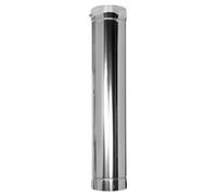Elément droit inox 1000 mm - double paroi - TEC-DW-STANDARD 80 mm