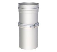Élément droit réglable 320-460 mm - simple paroi - Tecnovis TEC-EW-SILVER 225 mm