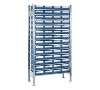 Élément enfichable H2000xL1000xP300mm Élément de base 14 tablettes en acier 56 x 2
