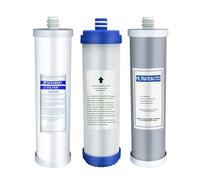 Élément filtrant à bouchon de 10 pouces, bouchon à fond plat en charbon actif granulaire UDF en coton PP CTO, pour les trois premières étapes de l'ensemble d'eau