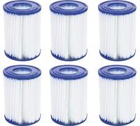 Elément filtrant pour piscine, dimensions 10,6 x 10,6 x 27,2 cm, 6pcs