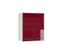 Elément haut de cuisine Fame-Line, 60cm, Rouge bordeaux Haute brillance/Blanc, Vicco 34799