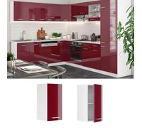 Elément haut de cuisine R-Line, 30cm, Rouge brillant/Blanc, Vicco 30493