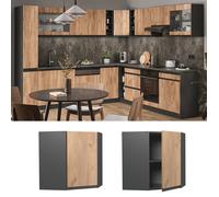 Vicco Elément Haut de Cuisine R-Line, Chêne de Force doré, 57cm J-Shape, pour Une Combinaison Libre au Sein de systèmes de Cuisine modulaires