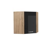 Elément haut de cuisine R-Line 57cm Noir Haute brillance/Chêne de force doré Vicco 41116