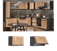 Vicco Elément Haut de Cuisine R-Line, Chêne de Force doré, 60cm J-Shape, Plat, pour Une Combinaison Libre au Sein de systèmes de Cuisine modulaires