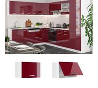 Elément haut de cuisine R-Line, 60cm Plat, Rouge brillant/Blanc, Vicco 30488