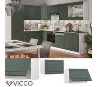 Élément haut Meuble de cuisine Fame-Line 60 cm blanc vert or Vicco
