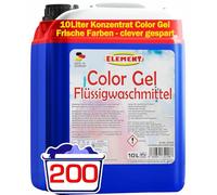 Element Lessive liquide | Color Gel | 10 litres | 200 lavages | Lessive Color | Lessive colorée | Lessive en poudre liquide |