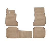 Element Lot de 4 Tapis de Sol en Caoutchouc 3D de qualité supérieure pour Audi A6 III (C7), à partir de 2011, Avant/Allroad/sans boîte à Gants, Beige