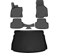 Element Lot de tapis en caoutchouc 3D et tapis de coffre pour Chevrolet Tahoe (GMT900) version longue SUV | 2007-2015 | Tapis de sol de voiture 100 % ajusté, tapis de sol robuste en caoutchouc pour