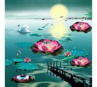 Élément lumineux solaire réaliste pour jardin, piscine, fleur