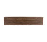 Miliboo - Meuble étagère TV horizontal finition bois foncé noyer L137.5 cm ETERNEL