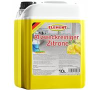 Element Nettoyant universel concentré au citron, 10 l, nettoyant pour sol et nettoyant universel pour toutes les surfaces lavables, dégraissant, parfum frais de citron, pour la maison