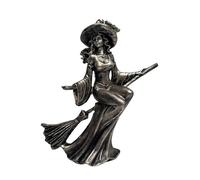 Élément ornemental domestique Buste de sorcière avec doigt d'honneur imprimé en 3D, statue de sorcière avec doigt d'honneur, sculpture décorative sexy et amusante, figurine de (Black, 16x20cm)