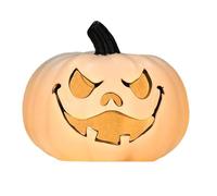 Élément ornemental polyvalent Citrouille d'Halloween à piles, pour intérieur/extérieur, pour porche, cour, table, décoration de vacances d'Halloween et de Thanksgiving (B, One Size)
