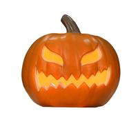 Élément ornemental polyvalent Citrouille d'Halloween à piles, pour intérieur/extérieur, pour porche, cour, table, décoration de vacances d'Halloween et de Thanksgiving (D, One Size)