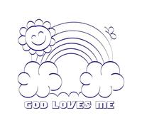 élément religieux dessiné à la main par l'art chrétien Stickers artistiques en vinyle 49.2x58.6cm Peinture murale artistique Bleu foncé