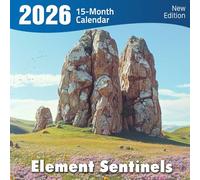 Element Sentinels 2026 Calendar: Mythical guardians themed by earth, fire, water, and air