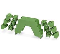 Elément supérieur de boîtier pour rail Phoenix Contact ME 22,5 OT-3MSTBO SET 2707767 Polyamide vert