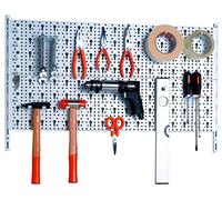 Element System 11300-00000 Kit 1 pour Accrochage d'outils 28 supports d 'outils différents incluant vis/chevilles 800 x 200 mm Blanc