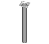 Element System 18133-00267 Pied Tubulaire en Acier L 300 mm Ø 30 mm, Aluminium blanc (Gris clair), 4 pièces