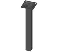Element System 18133-00296 Pied Tubulaire carré en Acier 25 x 250 x 25 mm Noir 4 pièces