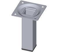 Element System 18133-00353 Pied Tubulaire carré en Acier 25 x 100 x 25 mm Chrome 4 pièces