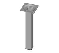 Element System DIY, Pied de meuble sous-meuble 11101, diamètre 25/25, 25x1,2x200mm gris, aluminium blanc Quantité:4