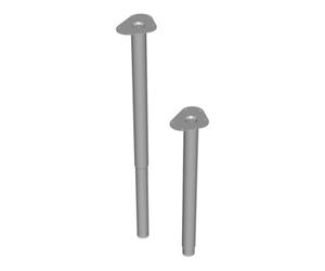 Element System DIY, Pied de meuble sous-meuble 11133 600-900mm argenté Quantité:4