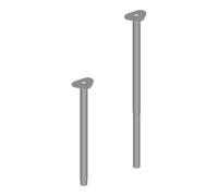 Element System DIY, Pied de meuble sous-plan 11133, diamètre 59x800-1200mm argenté Quantité:4