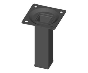 Element System Element System Pied de meuble noir RAL 9005 25x25mm H.100mm plaque de montage Quantité:4