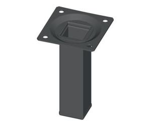Element System Pied de meuble noir RAL 9005 25x25mm 25x25mm H.400mm panneau Quantité:4