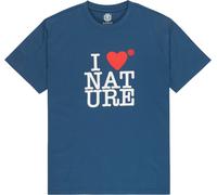 Element - T-shirt en coton biologique - I Heart SS Tee Dark Denim pour Homme en Coton - Taille M - Bleu Bleu M