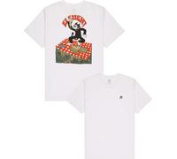 Element - T-shirt en coton biologique - Pizza SS Tee Optic White pour Homme en Coton - Taille XL - Blanc Blanc XL