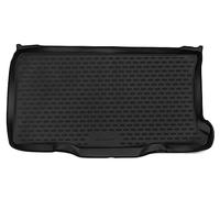 Element Tapis de Coffre Bac de Protection Antiderapant en Caoutchouc sur Mesure Fiat 500 2007-, Noir