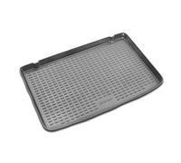 Element Tapis de Coffre Bac de Protection Antiderapant en Caoutchouc sur Mesure Renault Clio III 2005-2020, Noir