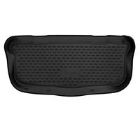 Element Tapis de Coffre Bac de Protection Antiderapant en Caoutchouc sur Mesure Toyota AYGO/Citroen C1/Peugeot 108 5D 2014 Noir Ajustement mesuré au Laser personnalisé