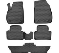Element Tapis de sol 3D en caoutchouc antidérapant pour Opel Zafira Tourer C 12-19 7 places Noir