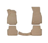 Element Tapis de Sol en Caoutchouc 3D de qualité supérieure sur Mesure pour Audi Q7 |, à partir de 2015, SUV, 4 pièces (Beige)