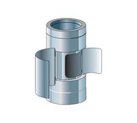Elément tubulaire avec butée et bac de récupération de la suie - double paroi - Raab DW-FU 250mm
