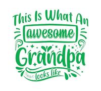 élément typographique de la fête des grands-parents, citation typographique Stickers muraux 42x44.2cm Décoration artistique Vert