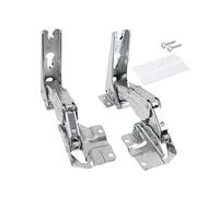 ELEMENT WAREHOUSE - Paire de charnières pour réfrigérateur congélateur Bosch Neff Siemens - Côté gauche ou droit - Standard - Acier inoxydable - Montage sur porte - Brute