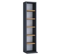 Elementa bibliothèque accroché au mur anthracite, chêneReproduction.