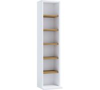 Elementa bibliothèque accroché au mur blanc, chêneReproduction.
