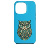 Elemental Folk Art Owl Symmetrical Mandala Bird Graphic Coque pour iPhone 13 Pro