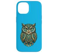 Elemental Folk Art Owl Symmetrical Mandala Bird Graphic Coque pour iPhone 14