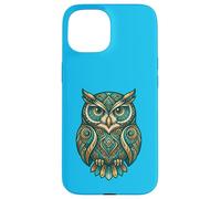 Elemental Folk Art Owl Symmetrical Mandala Bird Graphic Coque pour iPhone 15