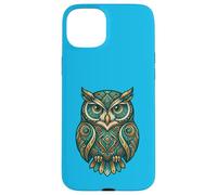 Elemental Folk Art Owl Symmetrical Mandala Bird Graphic Coque pour iPhone 15 Plus