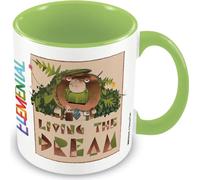 Elemental - Tasse à café "Living The Dream" PM6465 (Taille unique) (Blanc/Vert/Brun)